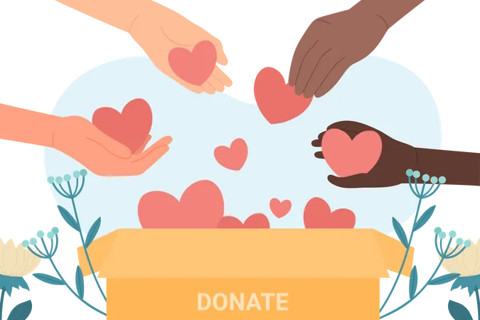 Giving Donation  Illustration