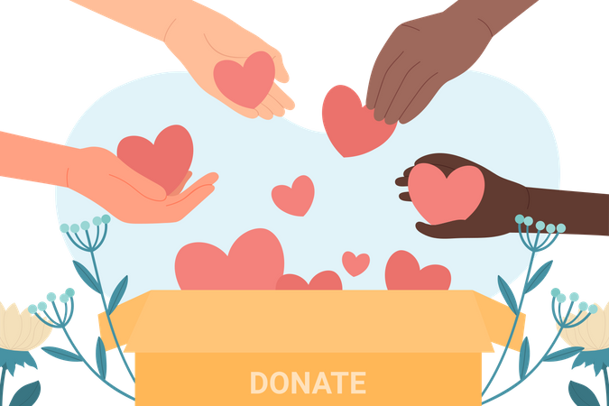 Giving Donation  Illustration