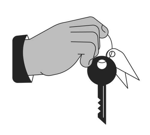 Giving key  Illustration