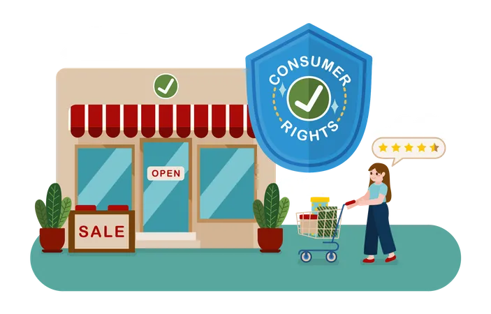 Giving rating is consumer right Illustration