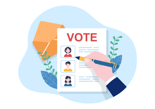 Giving vote Illustration