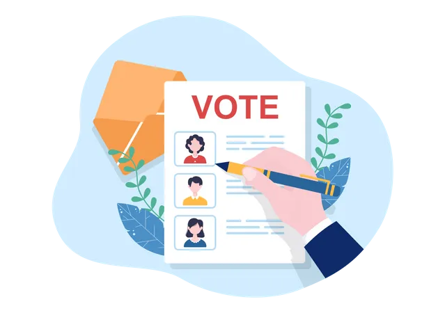 Giving vote Illustration