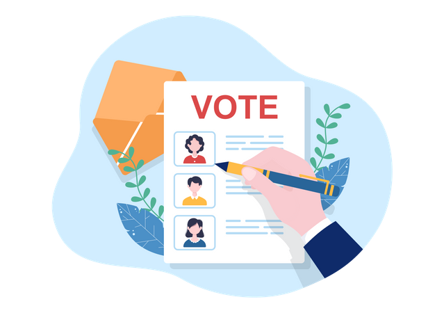 Giving vote  Illustration