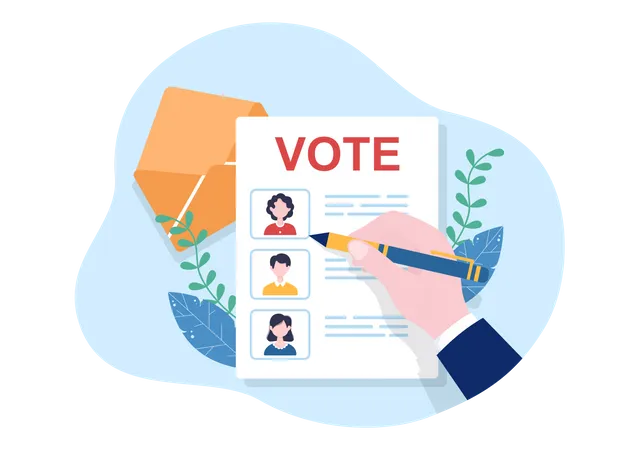 Giving vote  Illustration