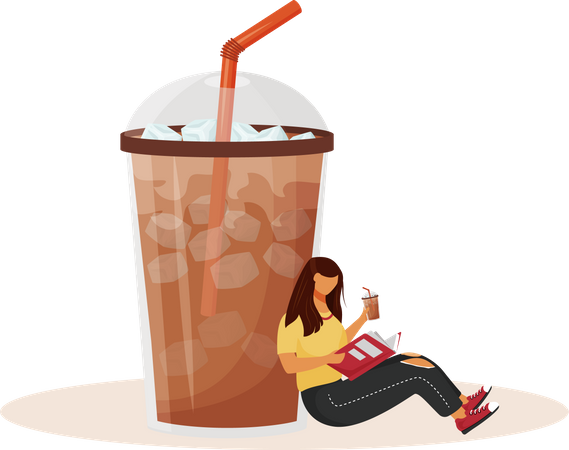 Americano glacé  Illustration