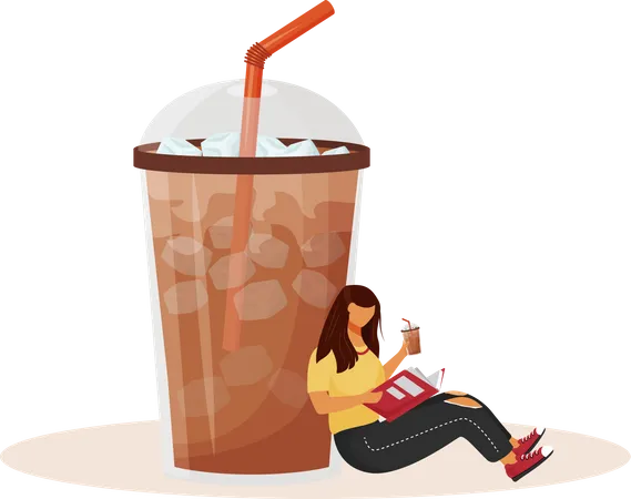 Americano glacé  Illustration