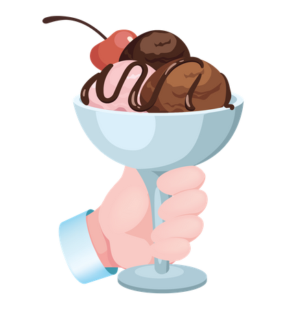 Crème glacée au chocolat  Illustration