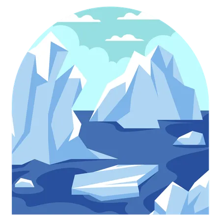 Glacier  Illustration