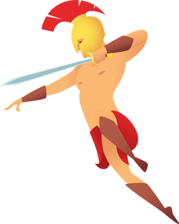 Gladiatoren mit Schwertern  Illustration