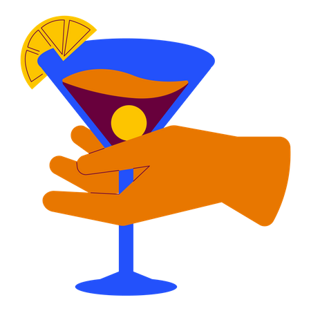 Glas Cocktail  Illustration