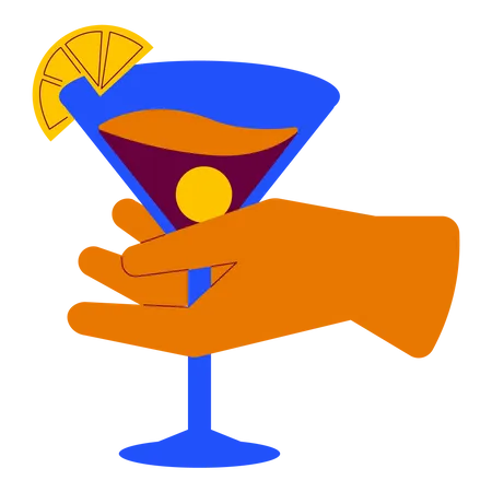 Glas Cocktail  Illustration