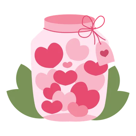 Glas Valentinstag  Illustration