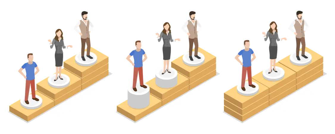 Gleichheit vs. Gleichberechtigung vs. Gerechtigkeit  Illustration