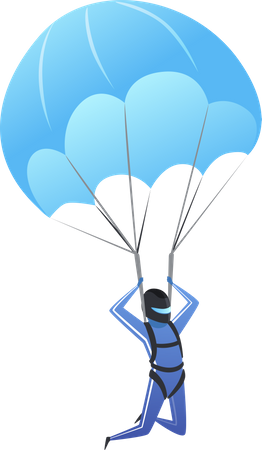 Gleitschirmfliegen  Illustration