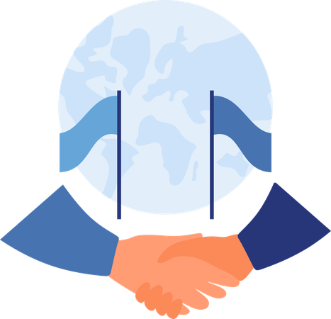 Global business agreement  Illustration