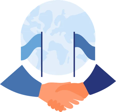 Global business agreement  Illustration