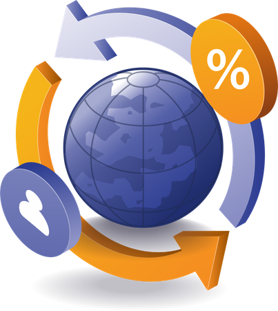 Global business analysis  Illustration