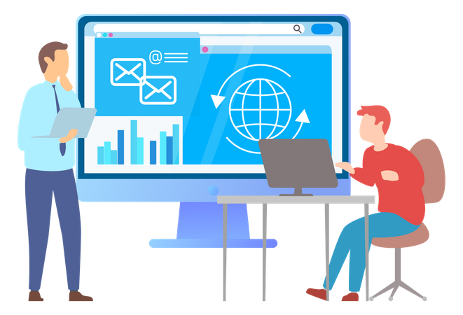 Global business analysis  일러스트레이션