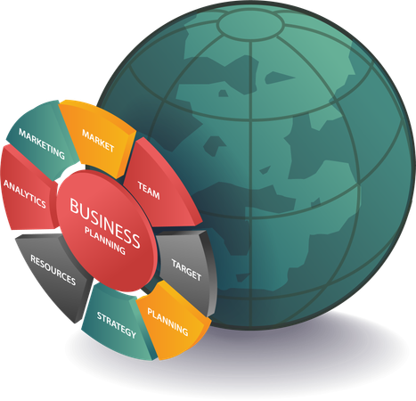 Global Business and analysis report  Illustration