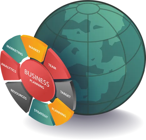 Global Business and analysis report  Illustration