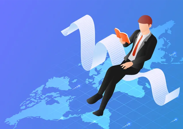 Global Business Education  Illustration