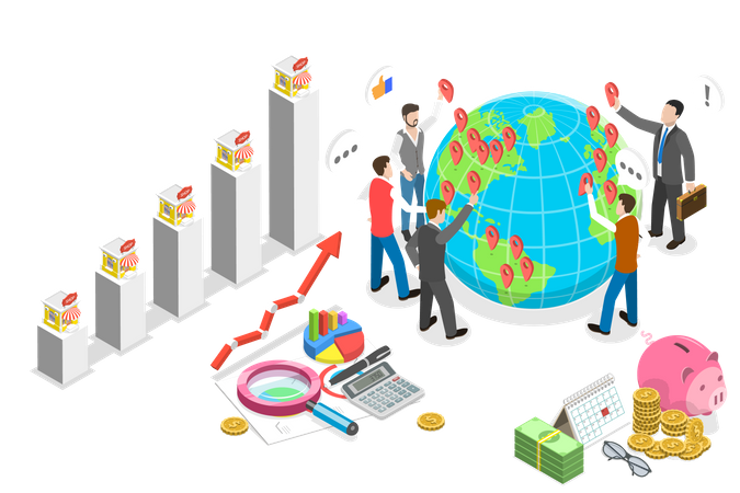 Global Business Expansion  Illustration