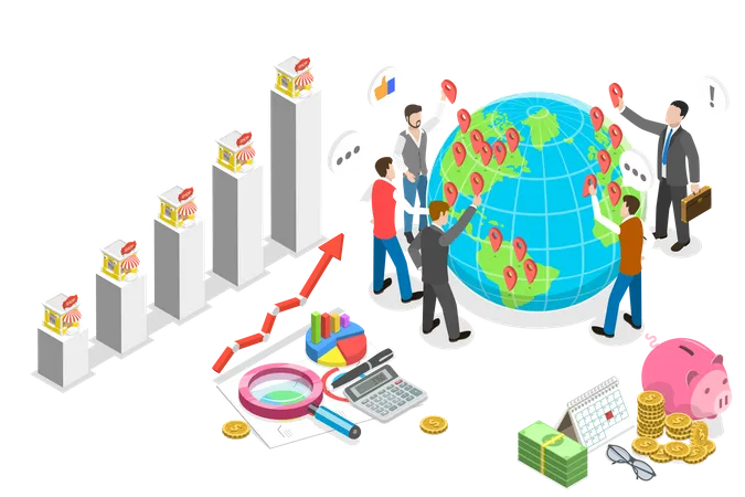 Global Business Expansion  Illustration