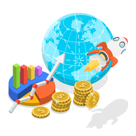 Global Business Growth  Illustration