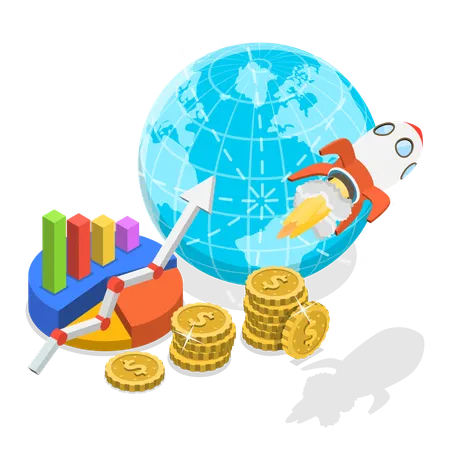 Global Business Growth  Illustration