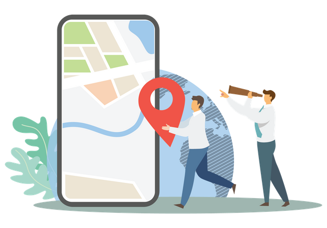 Global Business Location  Illustration