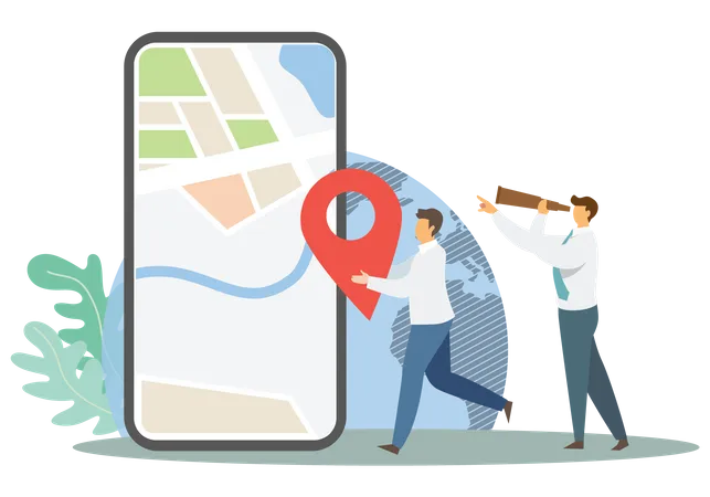 Global Business Location  Illustration