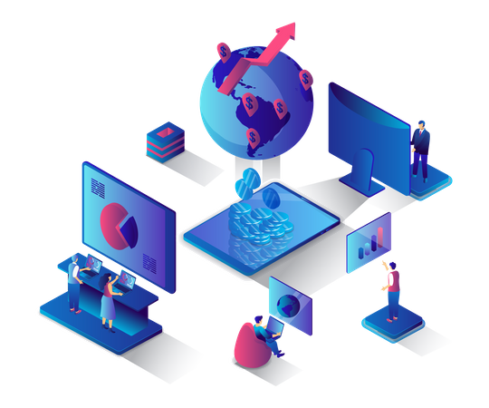 Global business strategy  Illustration