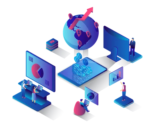 Global business strategy  Illustration