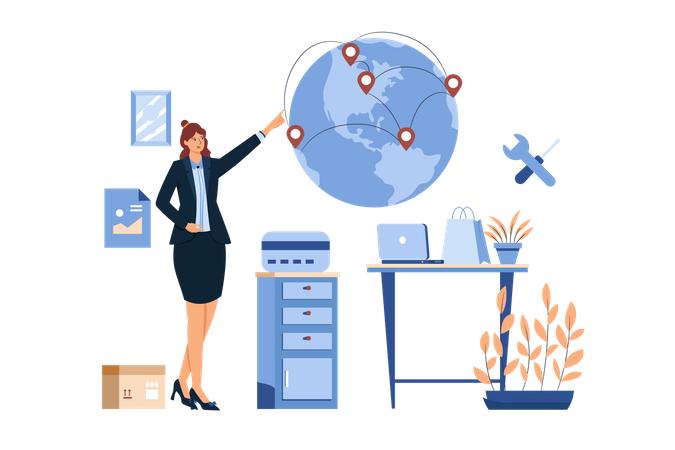 Global business strategy  Illustration