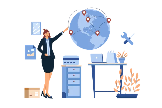 Global business strategy  Illustration