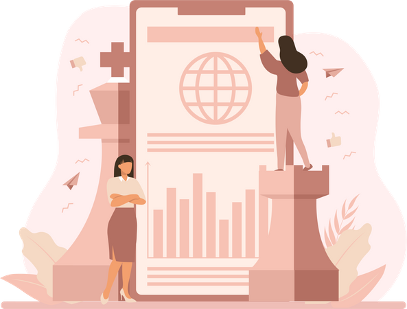 Global business strategy  Illustration