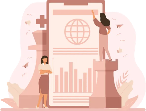 Global business strategy  Illustration