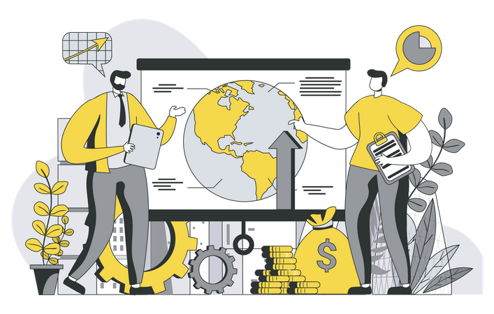 Global business strategy  Illustration