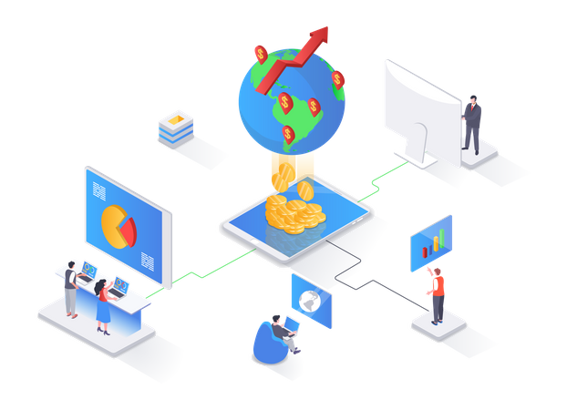 Global business strategy  Illustration