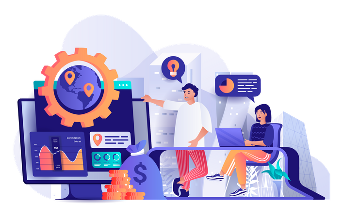 Global Business Strategy  Illustration