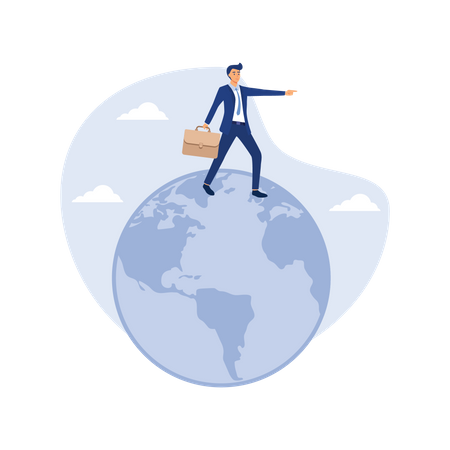 Global business vision  일러스트레이션