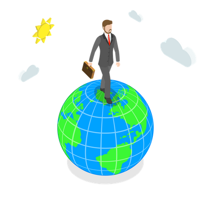 Global businessman  Illustration