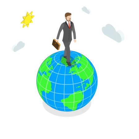 Global businessman  Illustration