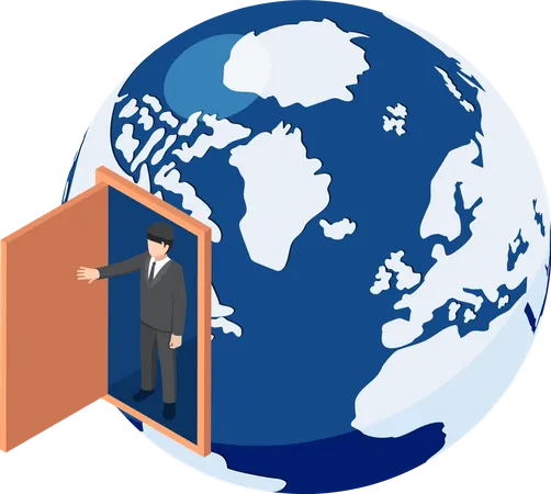 Global businessman  Illustration