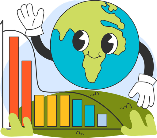 Global climate doing down  Illustration