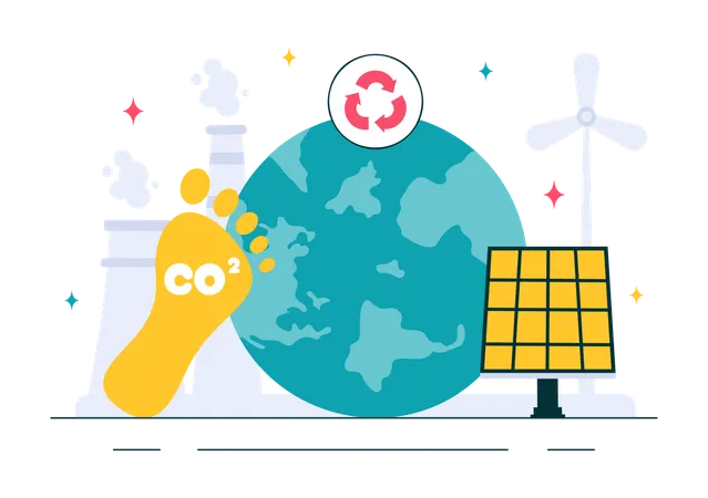 Global co2 ercycling  Illustration