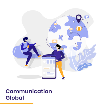 Global communication  Illustration