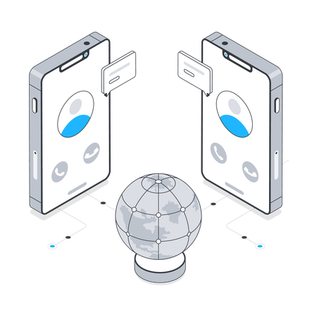 Global Communication  Illustration