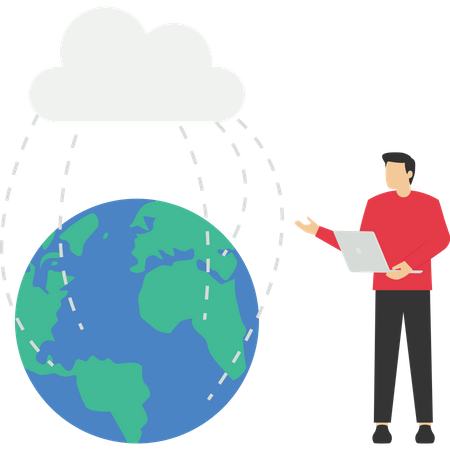 Global communication network  Illustration