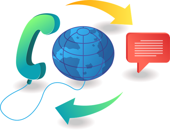 Global communication service  Illustration